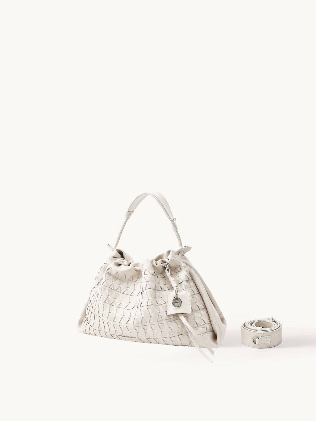 Songmont Small Gather Lattice Bag Cloud front view