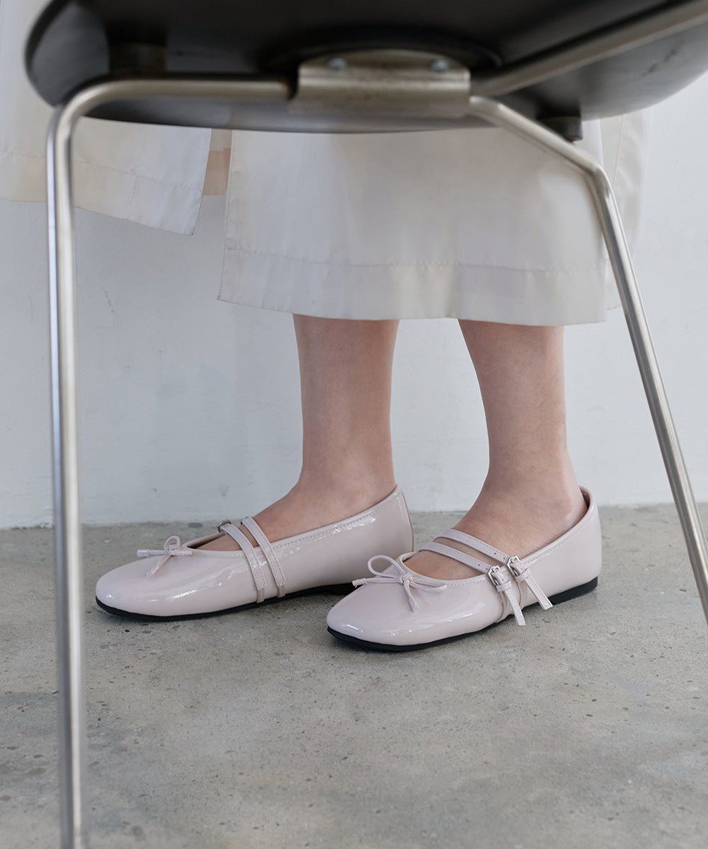 Rockfish Weatherwear Square Toe Two Strap Maryjanes Pink worn seated