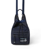 Rockfish Weatherwear CHECK DRAWSTRING MINI BAG Navy view 8
