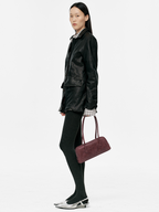 MARGESHERWOOD Soft Boston Ew Baguette Bag - Wine Leather