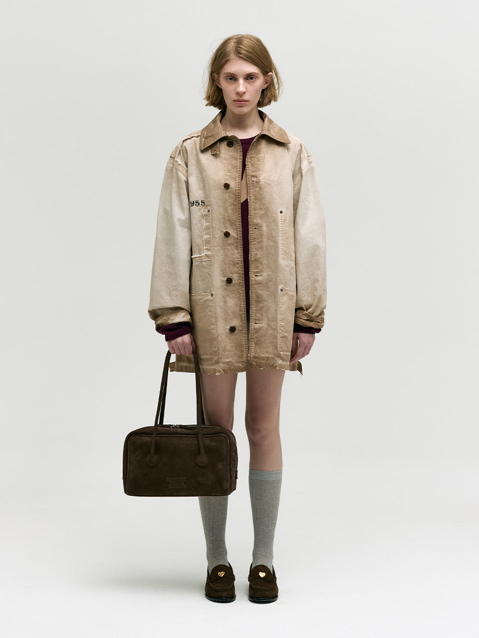 MARGESHERWOOD Soft Boston Bag - Hush Nubuck