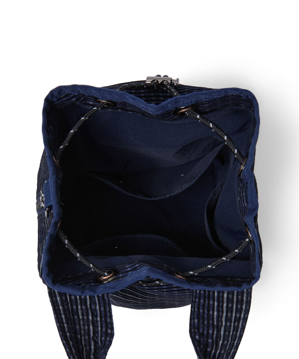 Rockfish Weatherwear CHECK DRAWSTRING MINI BAG Navy view 9