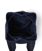 Rockfish Weatherwear CHECK DRAWSTRING MINI BAG Navy view 9