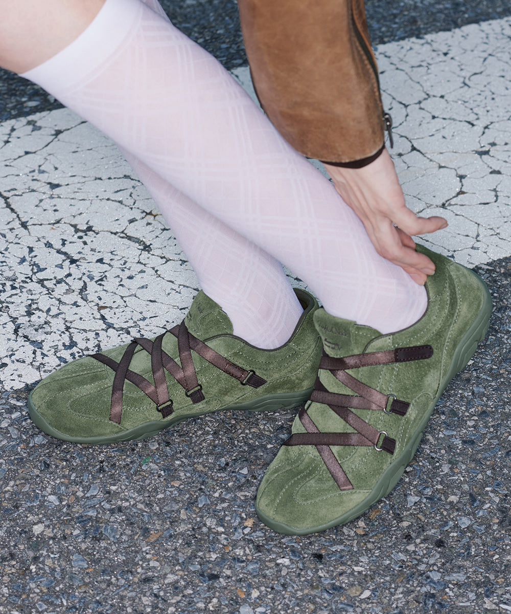 Rockfish Weatherwear ZANE X-STRAP SNEAKERS(SUEDE) Olive Green view 3