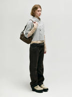 Marge Sherwood Outpocket Hobo Mini in washed brown pull-up, view 9