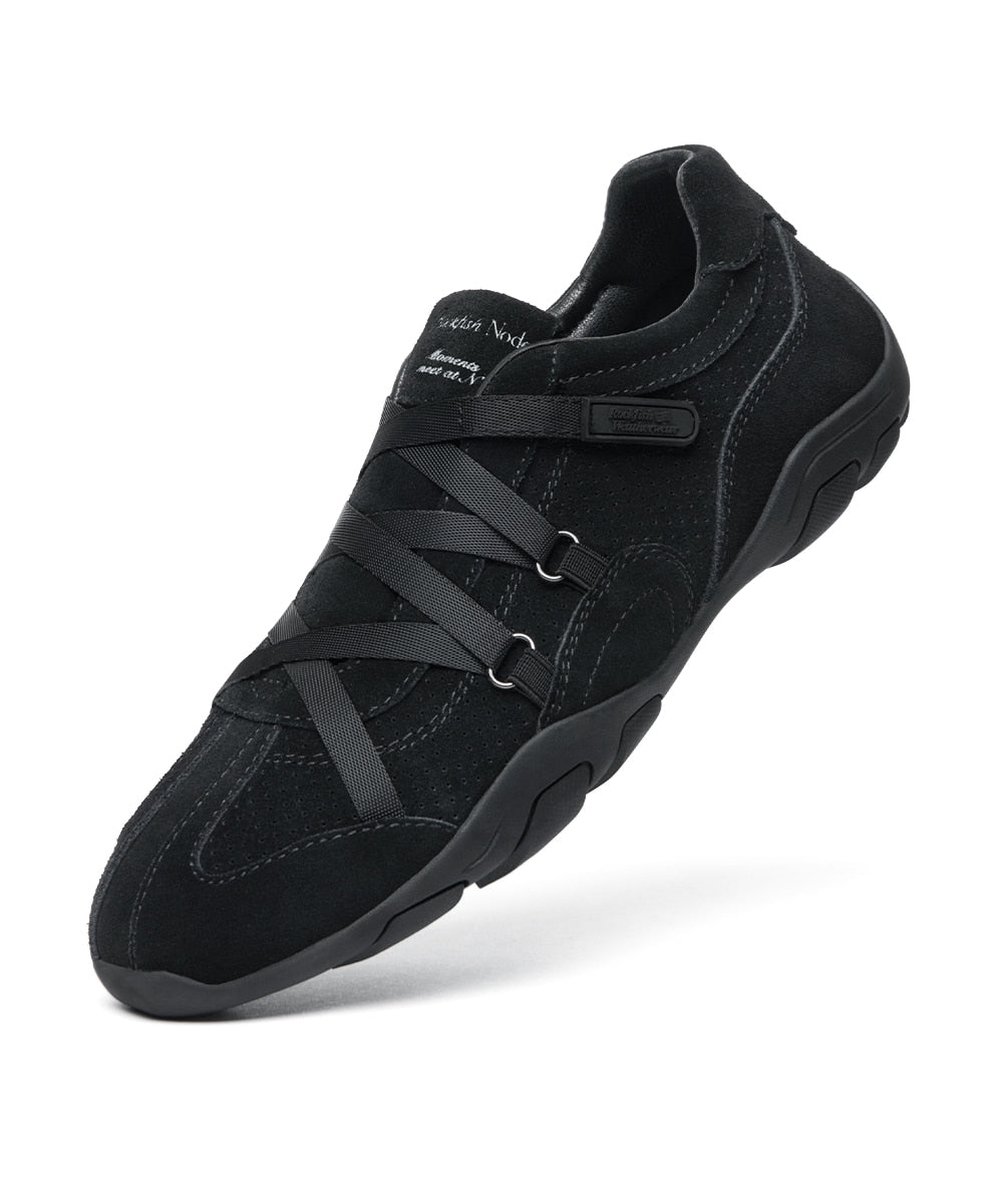 Rockfish Weatherwear ZANE X-STRAP SNEAKERS(SUEDE) Black view 7