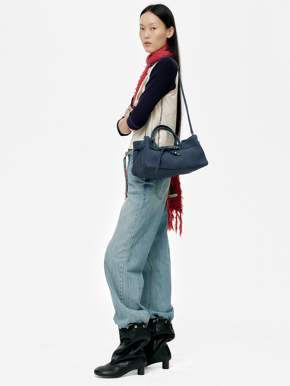 MARGESHERWOOD Grandma Used Bag - Indigo Nubuck