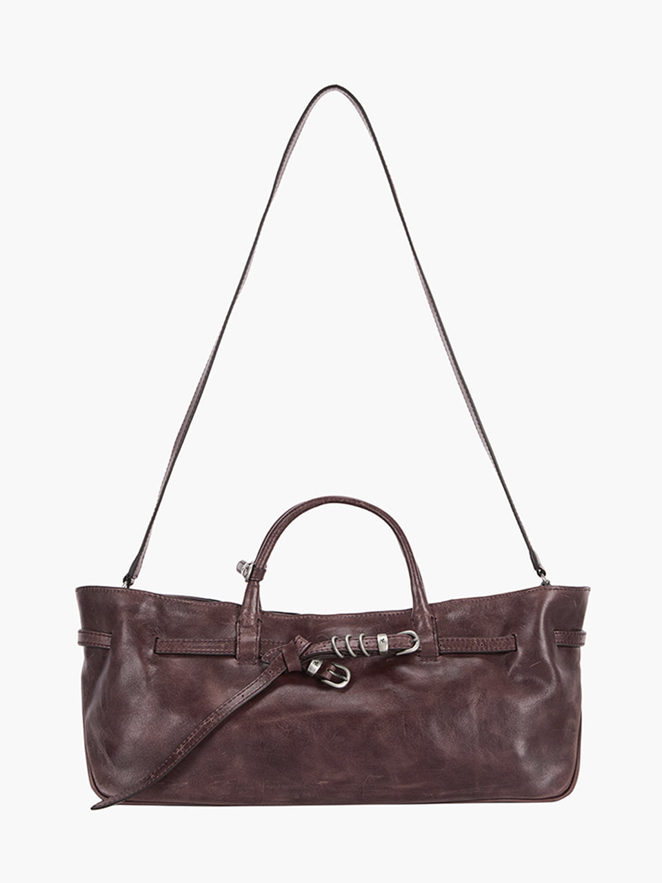 MARGESHERWOOD Grandma Used Bag - Wine Pull-up Leather
