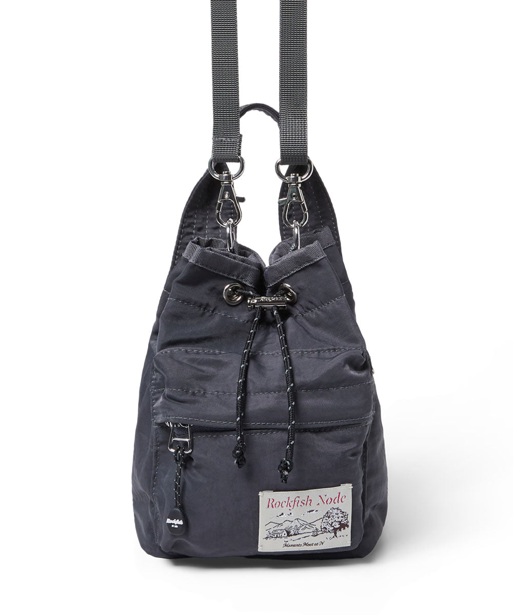 Rockfish Weatherwear Nylon Drawstring Mini Bag Charcoal view 8