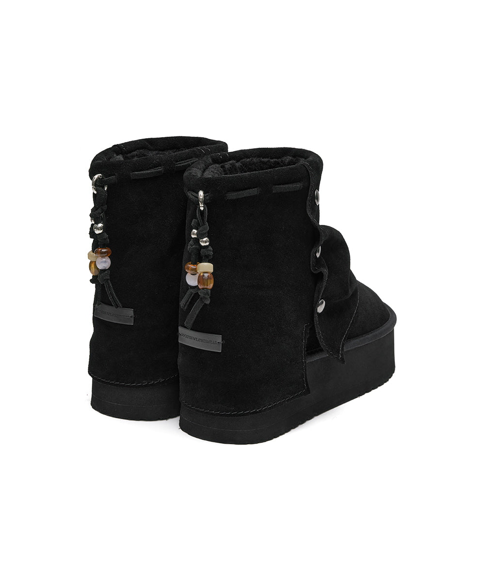 Rockfish Weatherwear Stud Maxi Folded Boots Short Black view 6