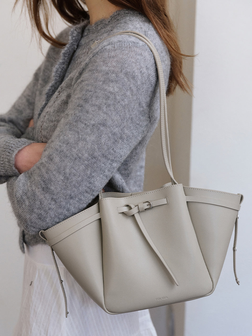 FOLNUA Mini Anthos Bag Linen - side profile