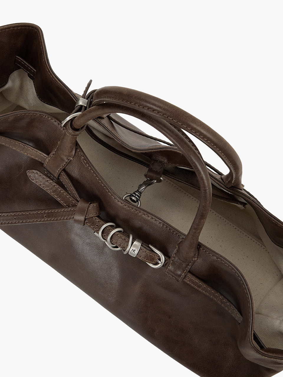 MARGESHERWOOD Grandma Used Bag - Washed Brown Pull-up Leather