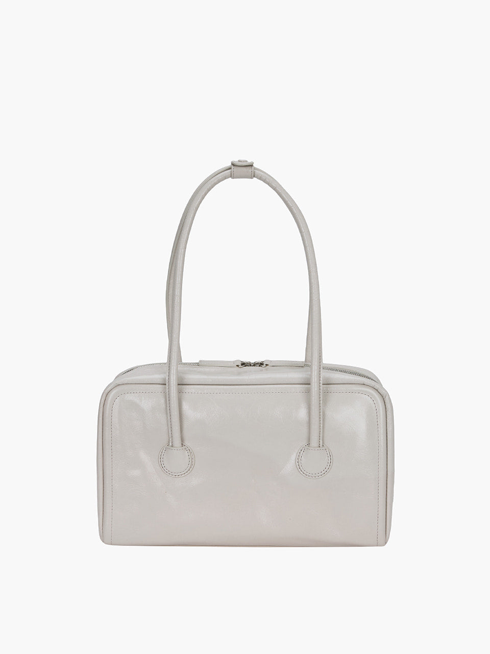 MARGESHERWOOD Soft Boston Bag - Light Grey Crinkle