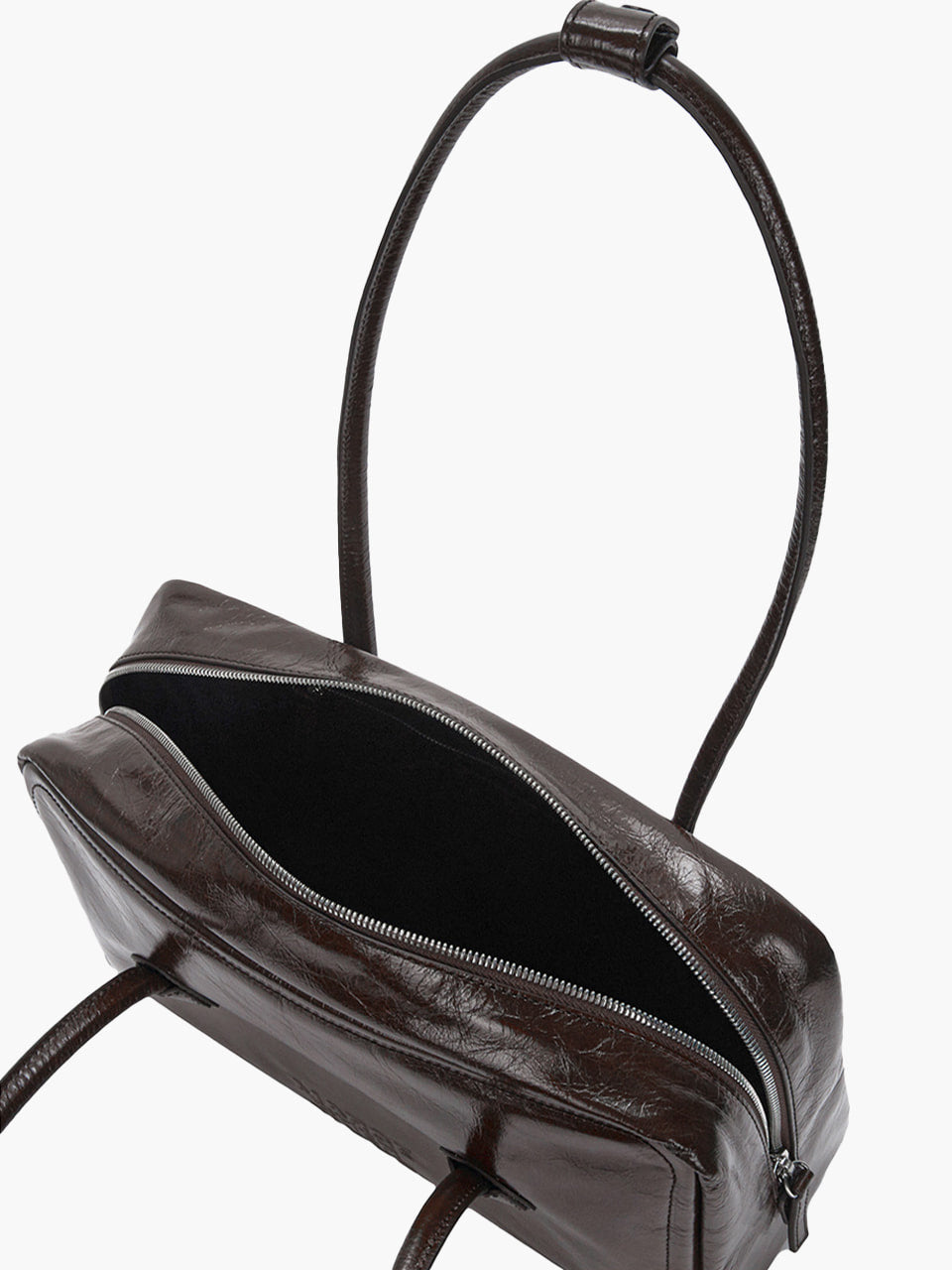 MARGESHERWOOD Soft Boston Bag - Mocha Crinkle