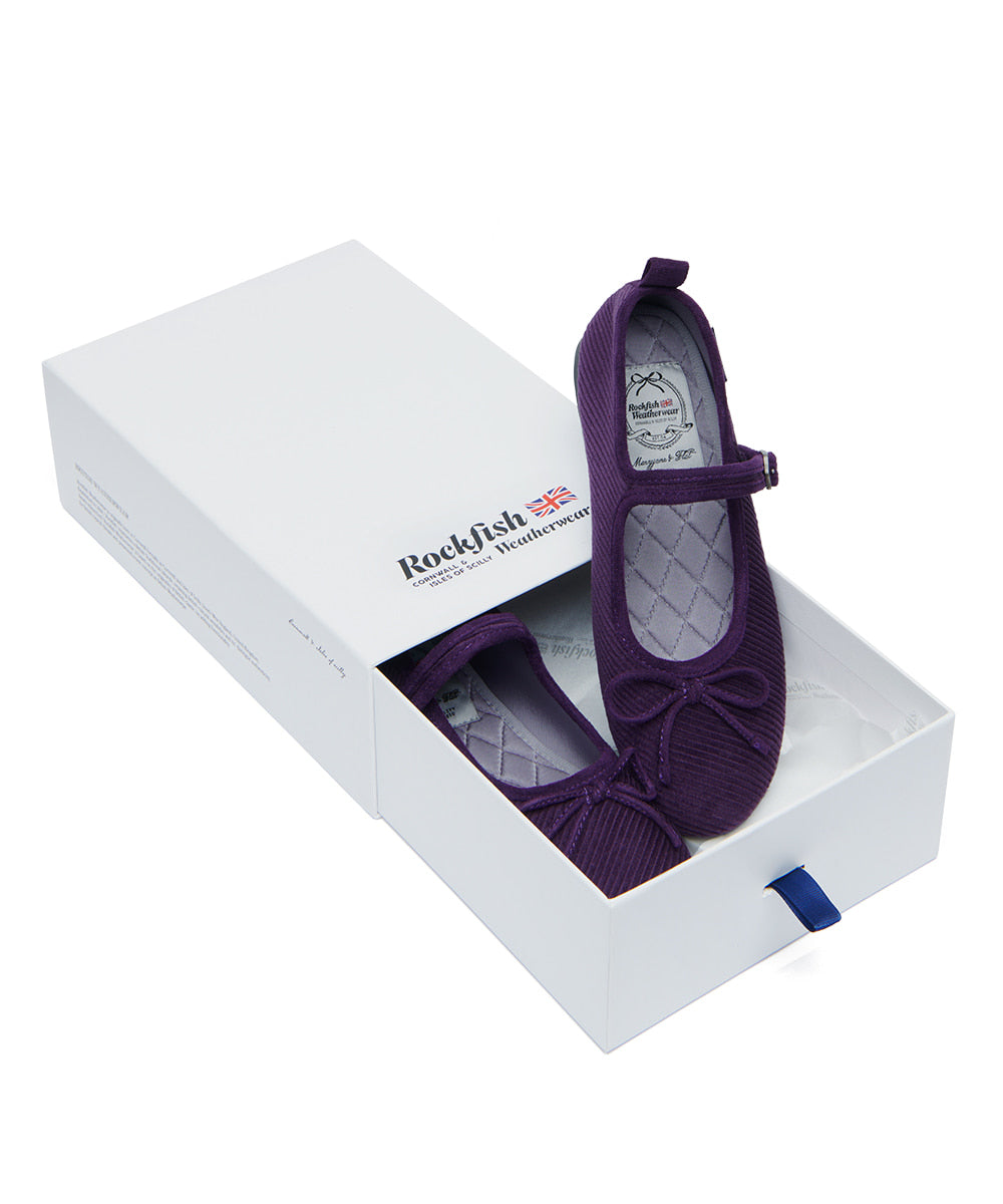 Rockfish Weatherwear Bella Maryjanes Corduroy Purple view 13