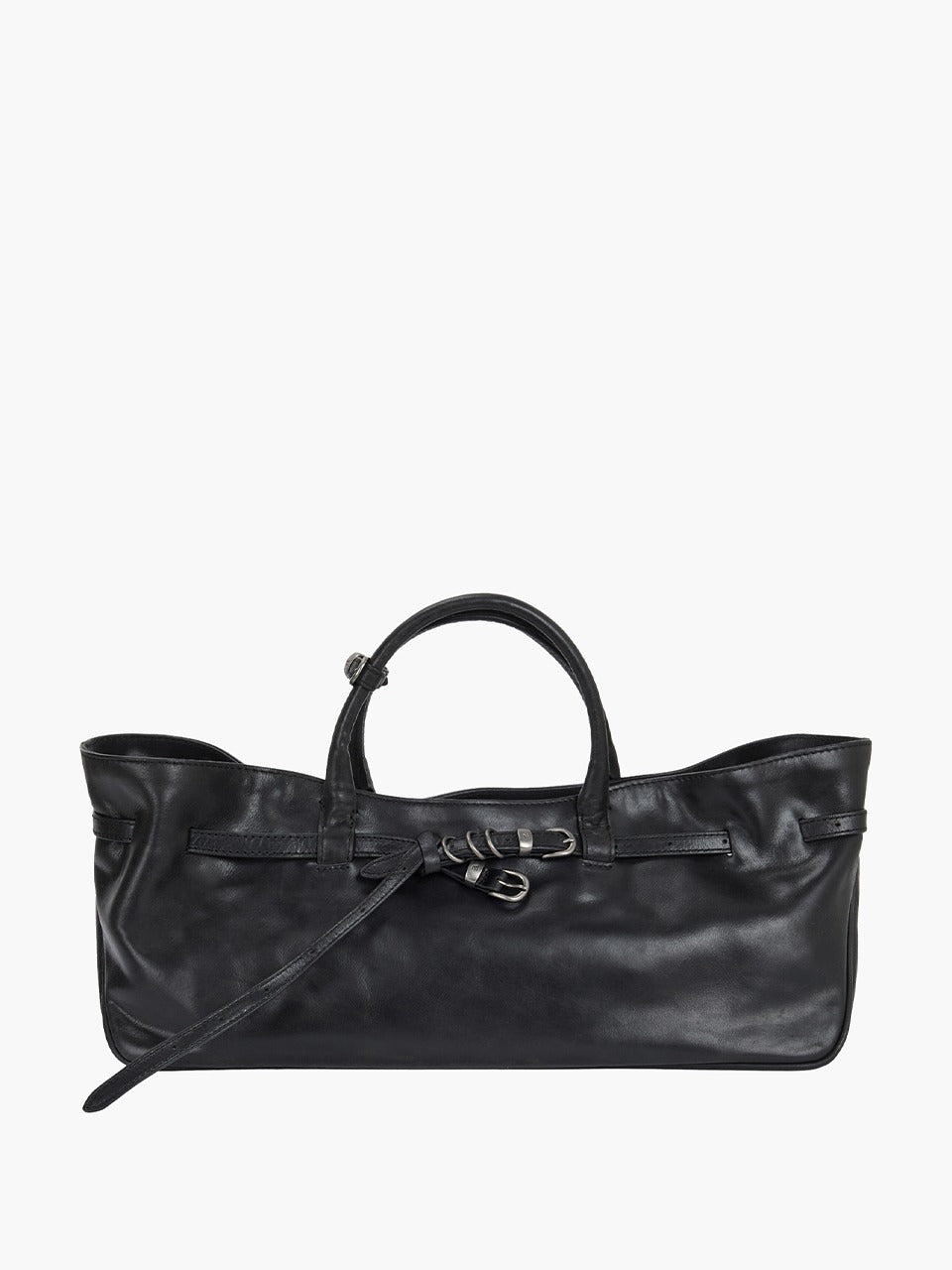 MARGESHERWOOD Grandma Used Bag - Black Pull-up Leather