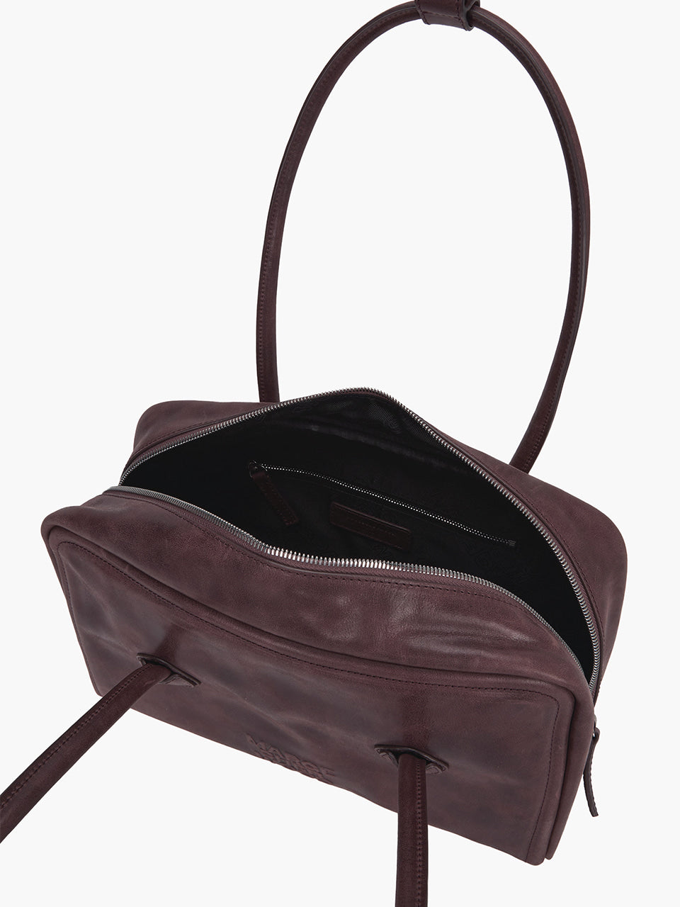 MARGESHERWOOD Soft Boston Bag - Wine Leather