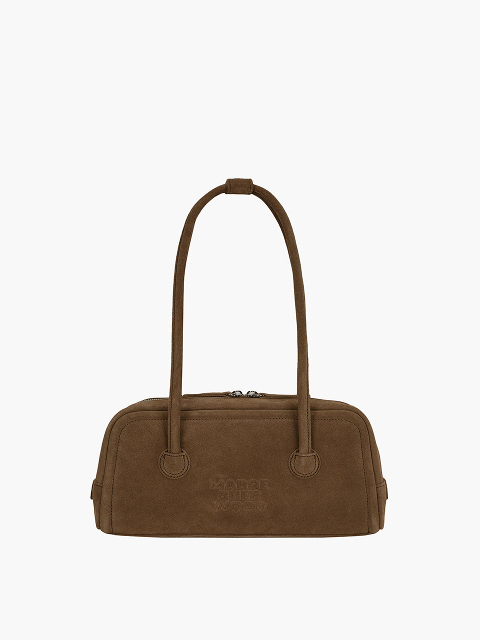 MARGESHERWOOD Soft Boston Ew Baguette Bag - Chestnut Nubuck