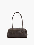 MARGESHERWOOD Soft Boston Ew Baguette Bag - Washed Brown Leather