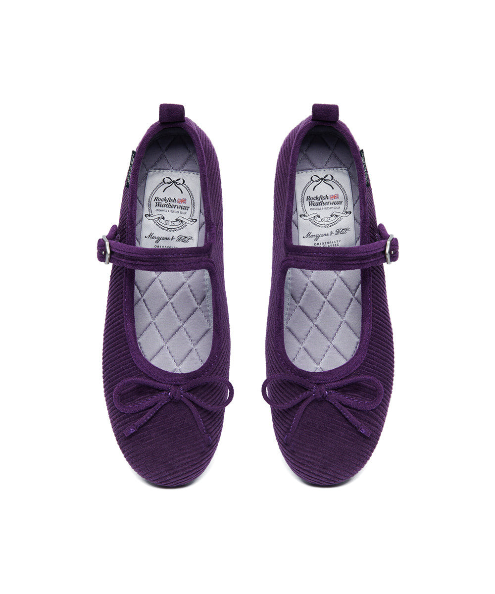 Rockfish Weatherwear Bella Maryjanes Corduroy Purple view 8