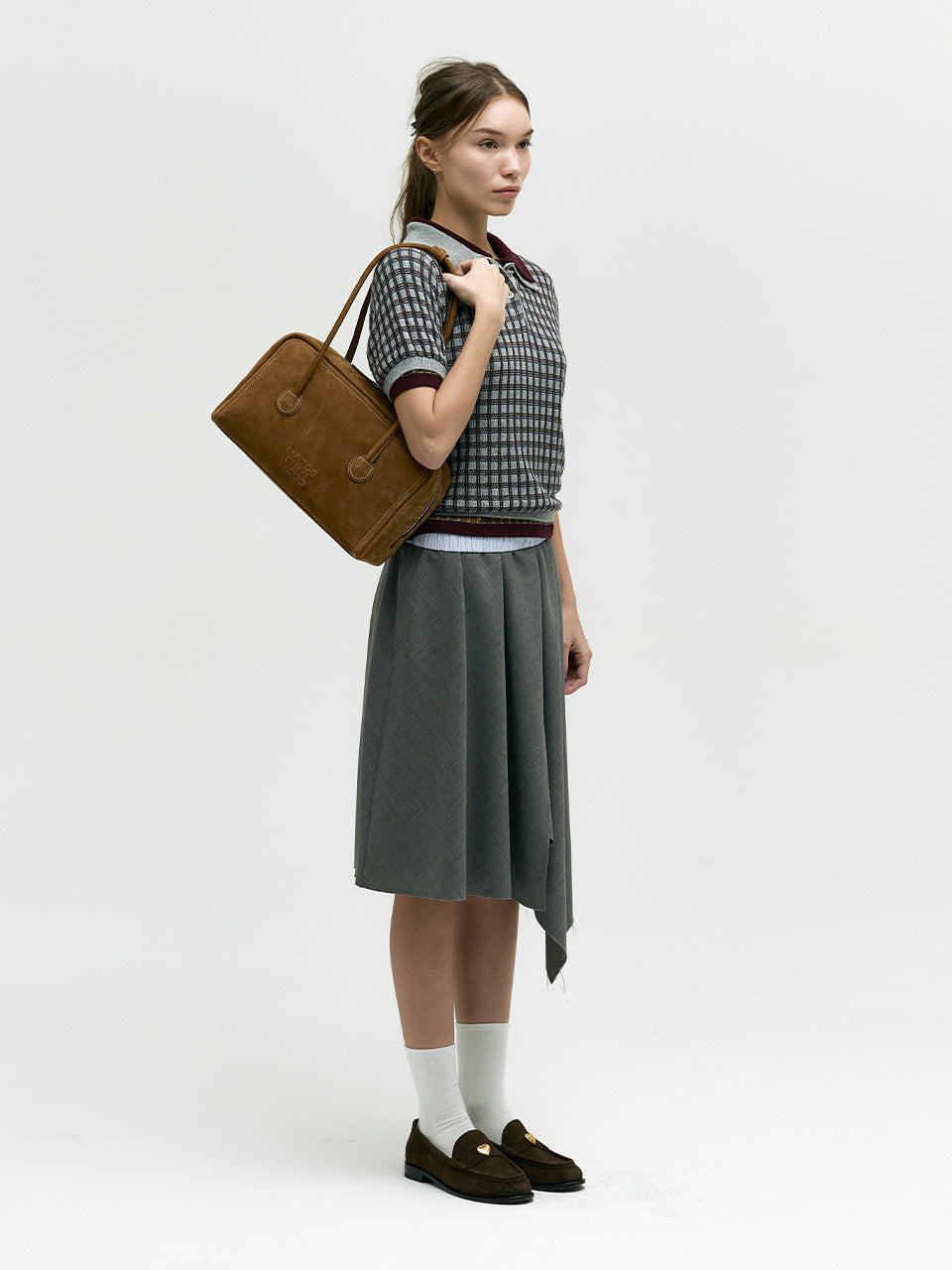 MARGESHERWOOD Soft Boston Bag - Chestnut Nubuck