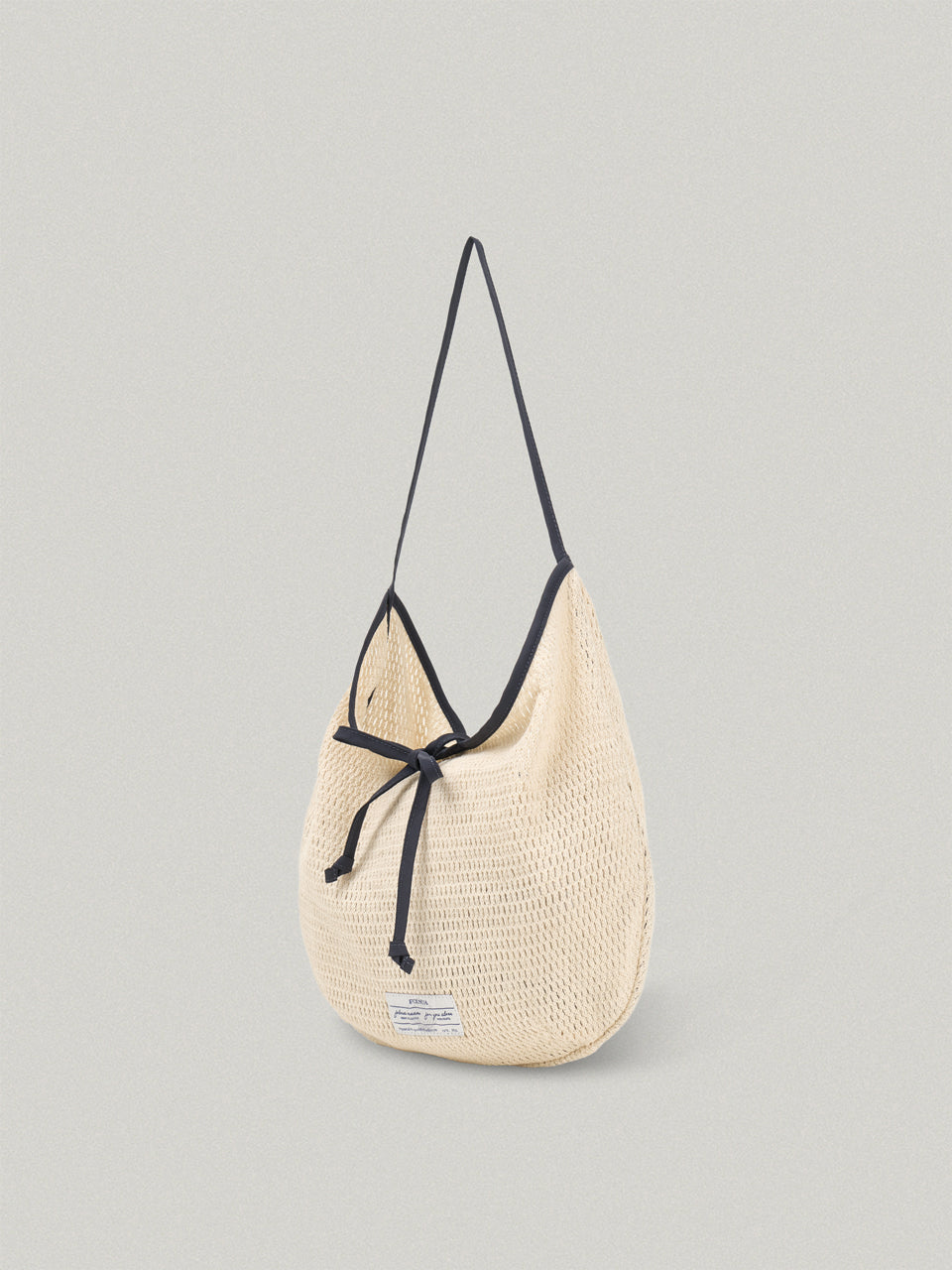 FOLNUA Leger Mesh Eco Bag Ivory styled