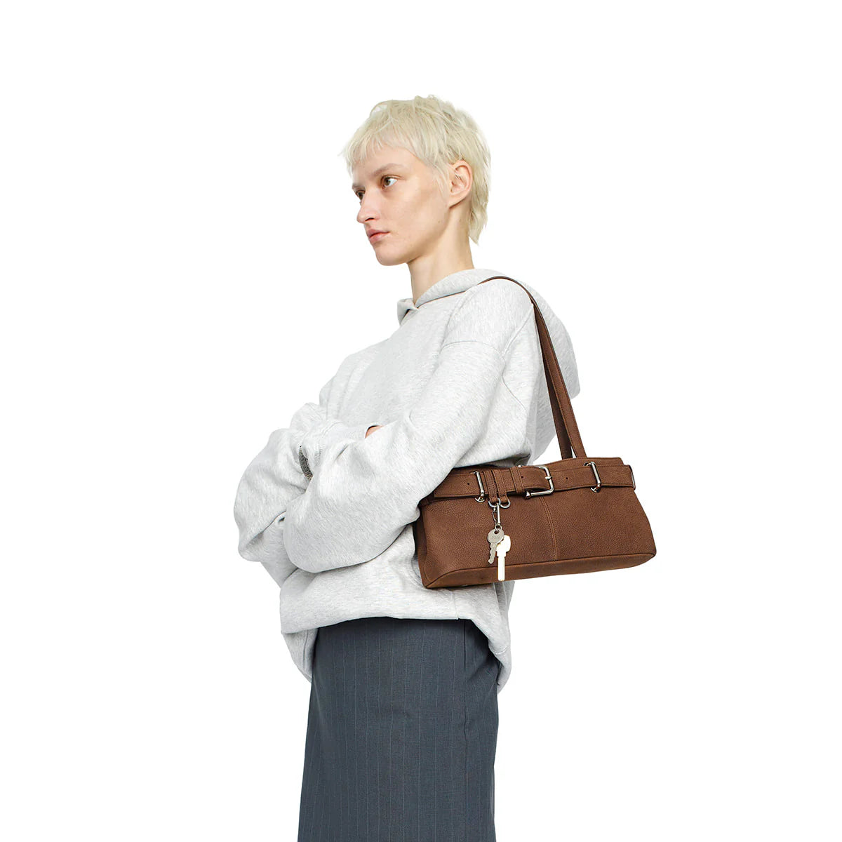 OSOI Shoulder Brocle Mini - Nubuck Brown