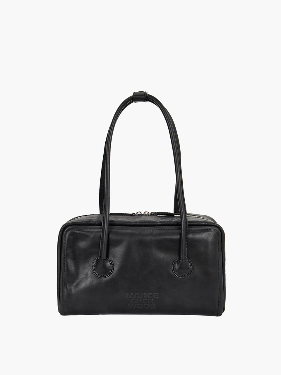 MARGESHERWOOD Soft Boston Bag - Black Leather