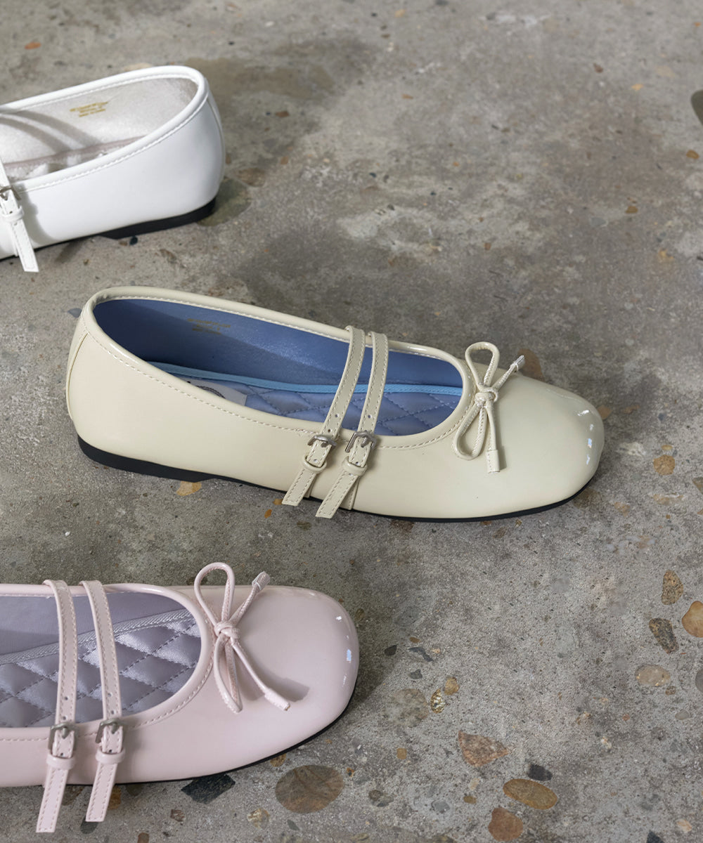 Rockfish Weatherwear Square Toe Two Strap Maryjanes Butter styled pair detail
