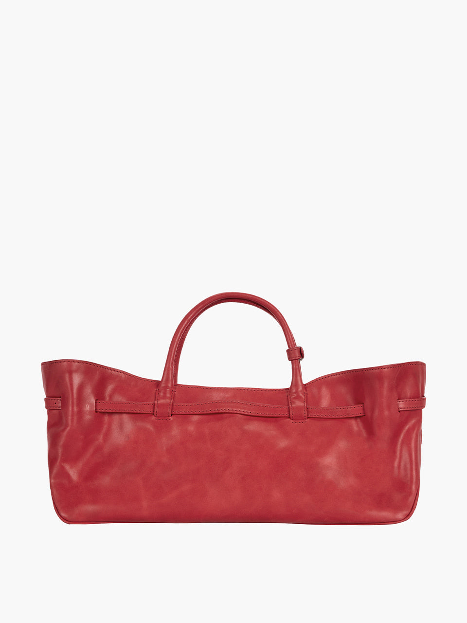 MARGESHERWOOD Grandma Used Bag - Apple Red Pull-up Leather