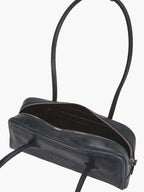 MARGESHERWOOD Soft Boston Ew Baguette Bag - Navy Leather