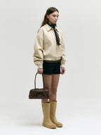 MARGESHERWOOD Soft Boston Ew Baguette Bag - Washed Brown Leather