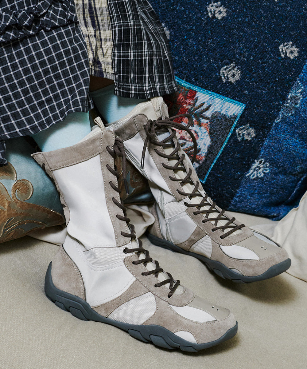 Rockfish Weatherwear NICOLE MIDDLE BOOTS Taupe on foot