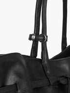 MARGESHERWOOD Grandma Used Bag XL - Black Pull-up Leather