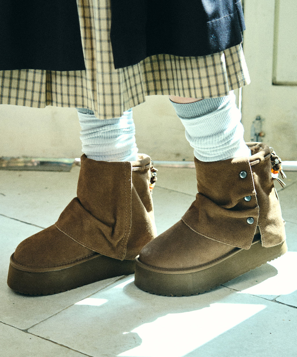 Rockfish Weatherwear Stud Maxi Folded Boots Short Cocoa view 12