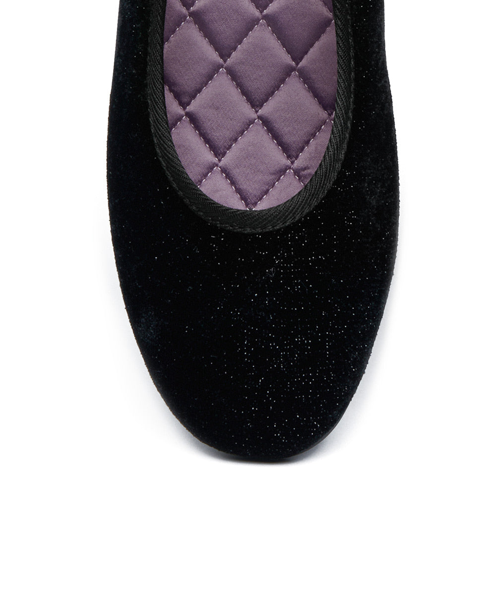 Rockfish Weatherwear Bella Quilted Maryjanes Glitter Black view 12