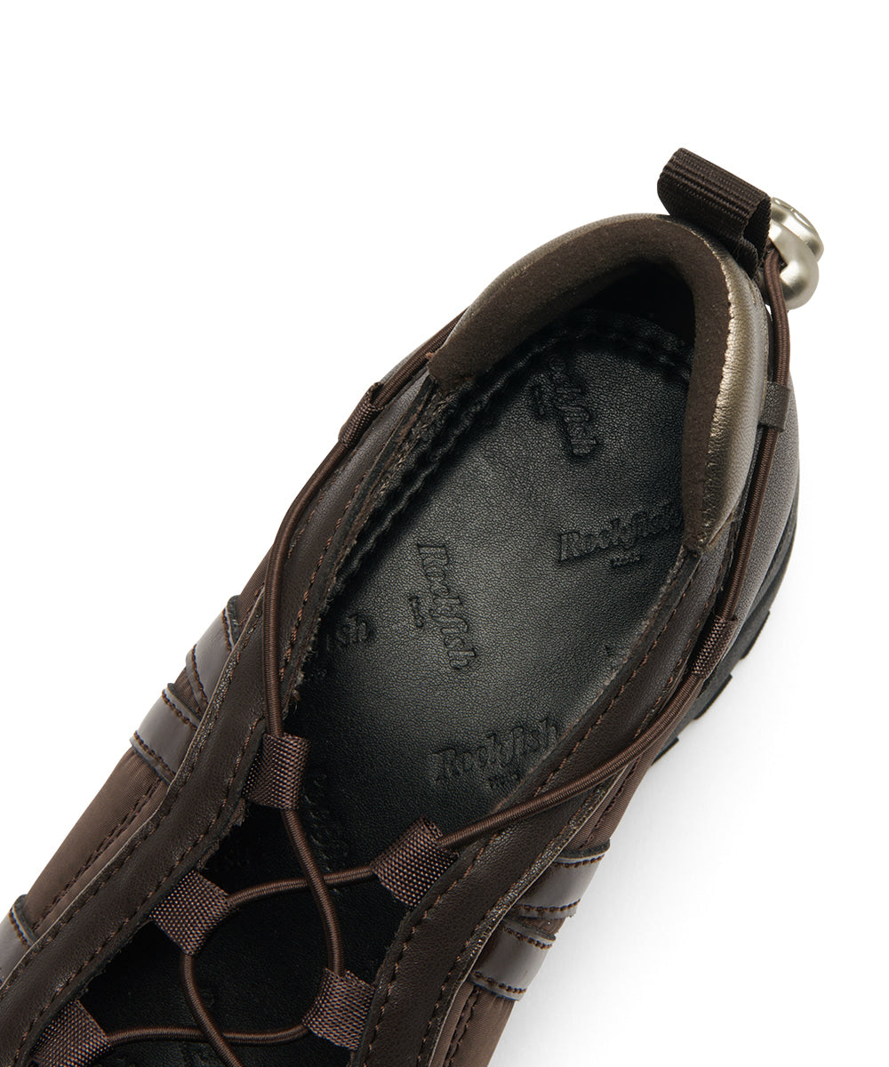 Rockfish Weatherwear Bliss Heel String Sneakers Brown interior and string detail