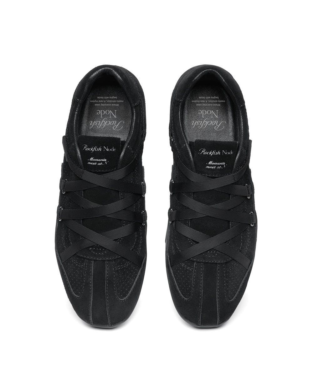 Rockfish Weatherwear ZANE X-STRAP SNEAKERS(SUEDE) Black view 8