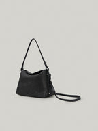 FOLNUA Dua Flap Bag Black Lapia handle detail