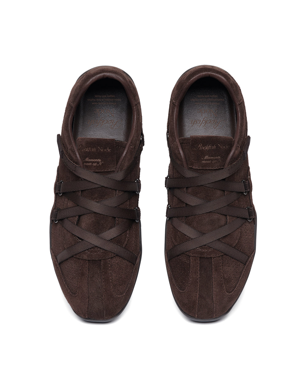 Rockfish Weatherwear ZANE X-STRAP SNEAKERS(SUEDE) Dark Brown view 9