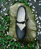 Rockfish Weatherwear X MINJUKIM Bliss Ribbon Sneakers Black, top view on stone