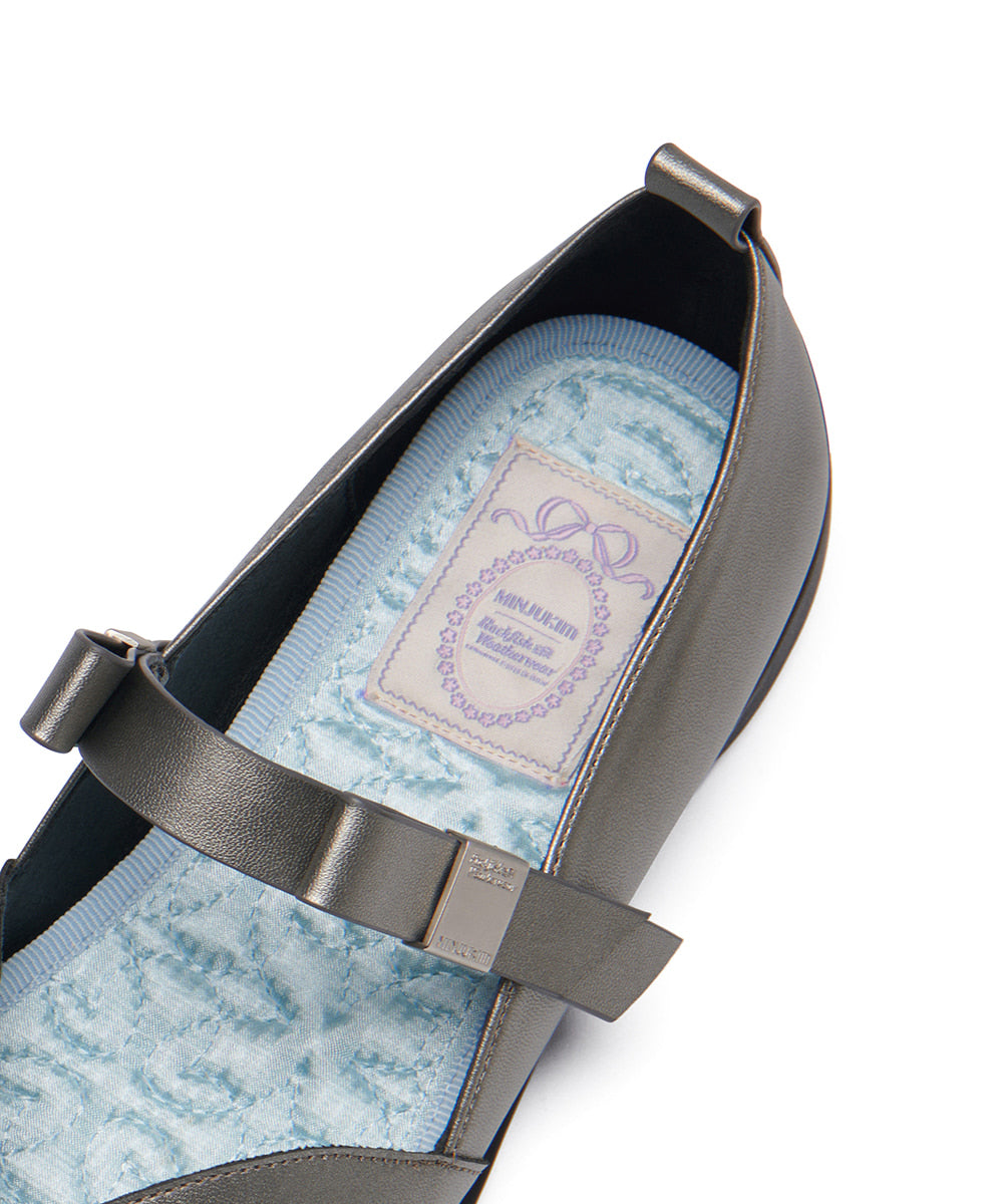 Rockfish Weatherwear X MINJUKIM Bliss Ribbon Sneakers Charcoal, ribbon strap and quilted insole