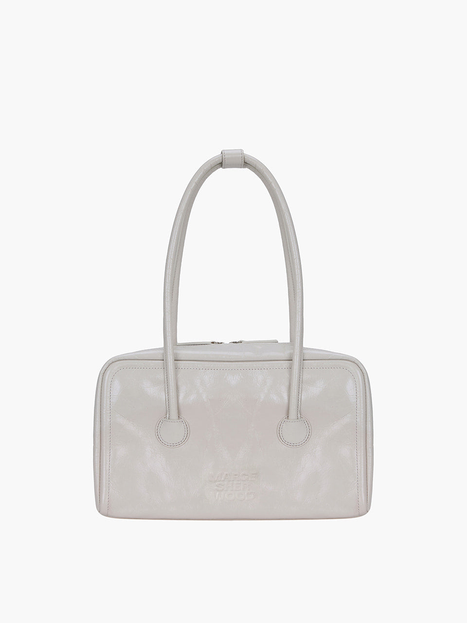MARGESHERWOOD Soft Boston Bag - Light Grey Crinkle
