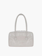 MARGESHERWOOD Soft Boston Bag - Light Grey Crinkle