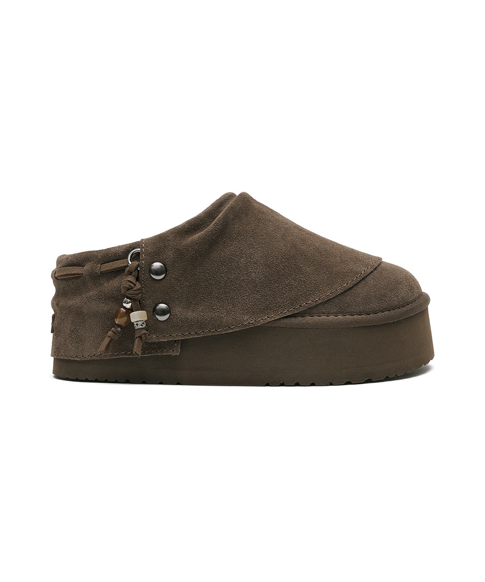 Rockfish Weatherwear Stud Maxi Folded Mules Cocoa view 10
