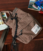 Rockfish Weatherwear CHECK DRAWSTRING MINI BAG Brown view 2