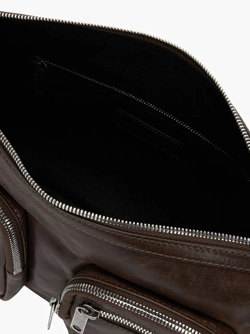 MARGESHERWOOD Outpocket Hobo Shoulder Bag Washed Brown Pull-Up strap