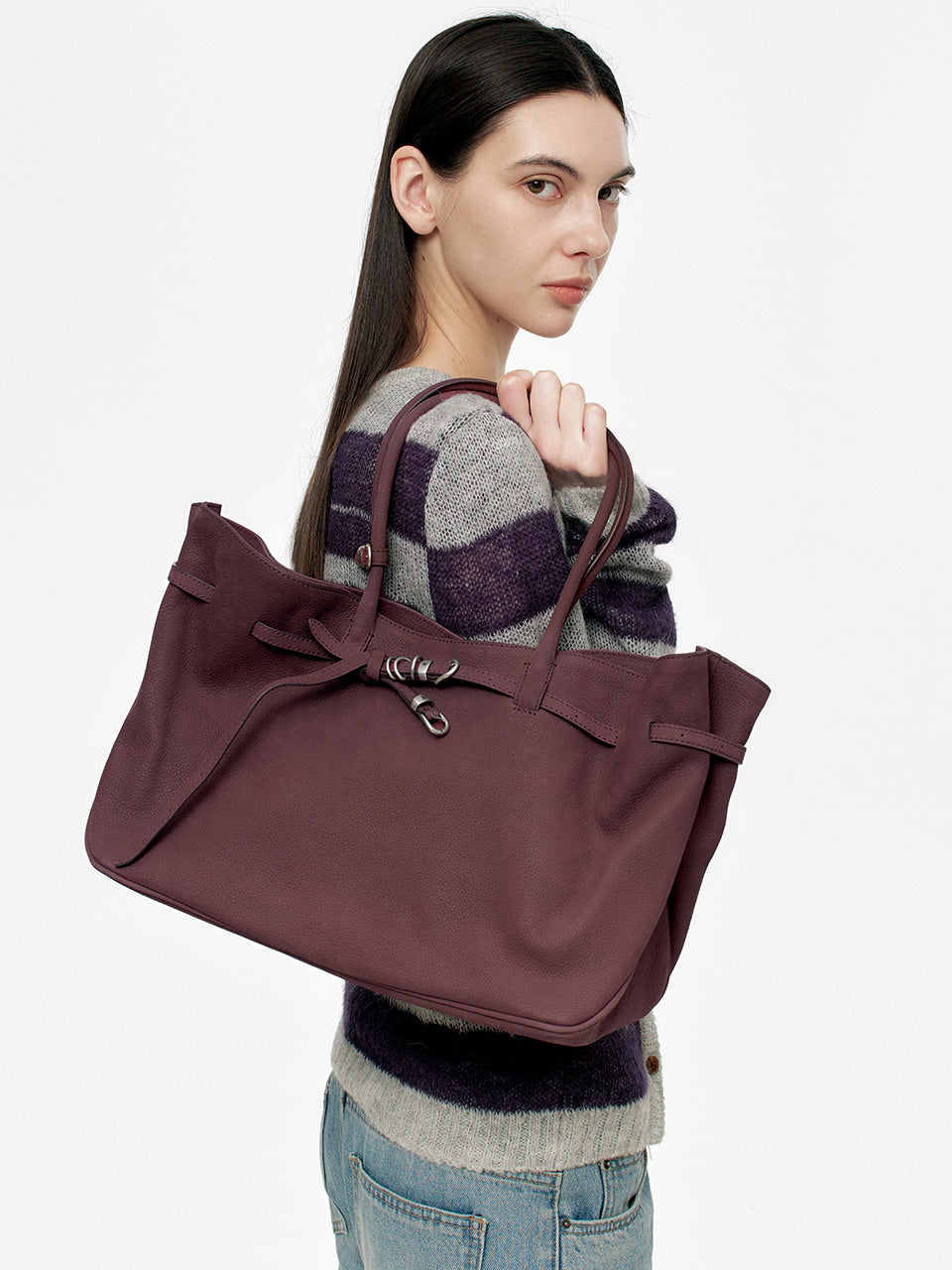 MARGESHERWOOD Grandma Used Bag Large - Wine Nubuck