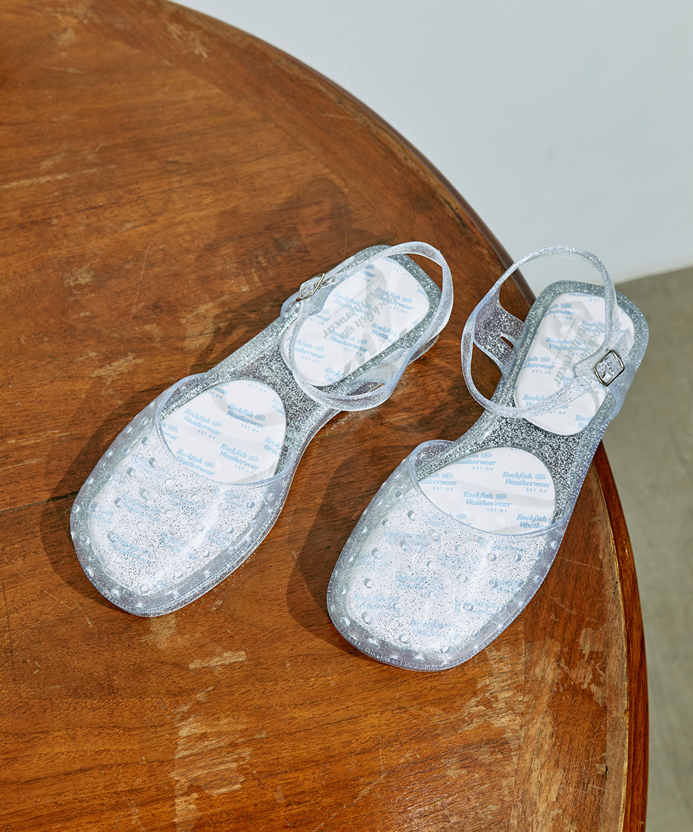 Rockfish Weatherwear Glair Slingback Sandals Glitter Silver view 4