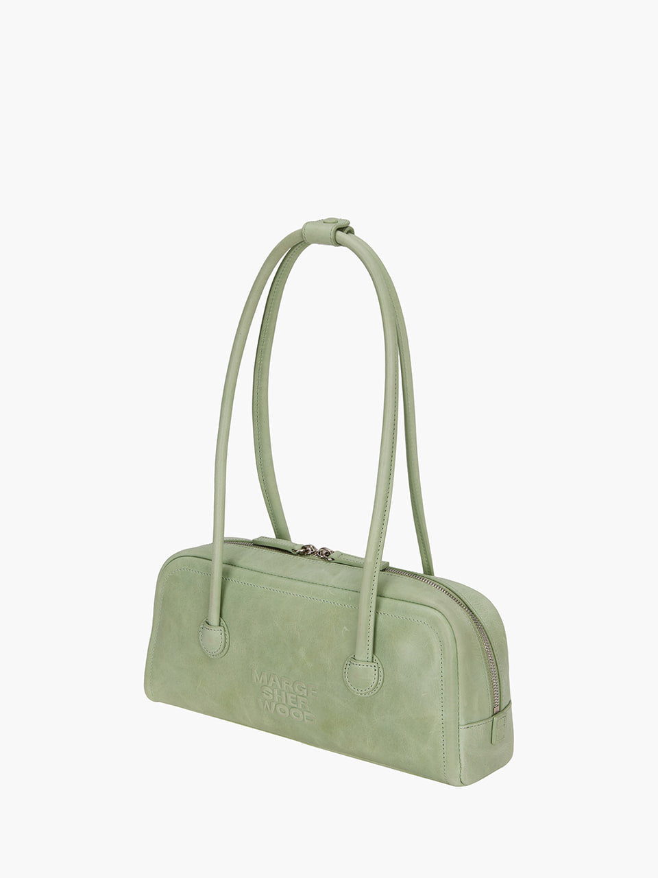 MARGESHERWOOD Soft Boston Ew Baguette Bag - Melon Leather
